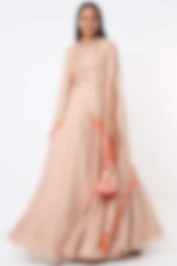 Peach Tasselled Cape Set by Maison Blu at Pernia's Pop Up Shop