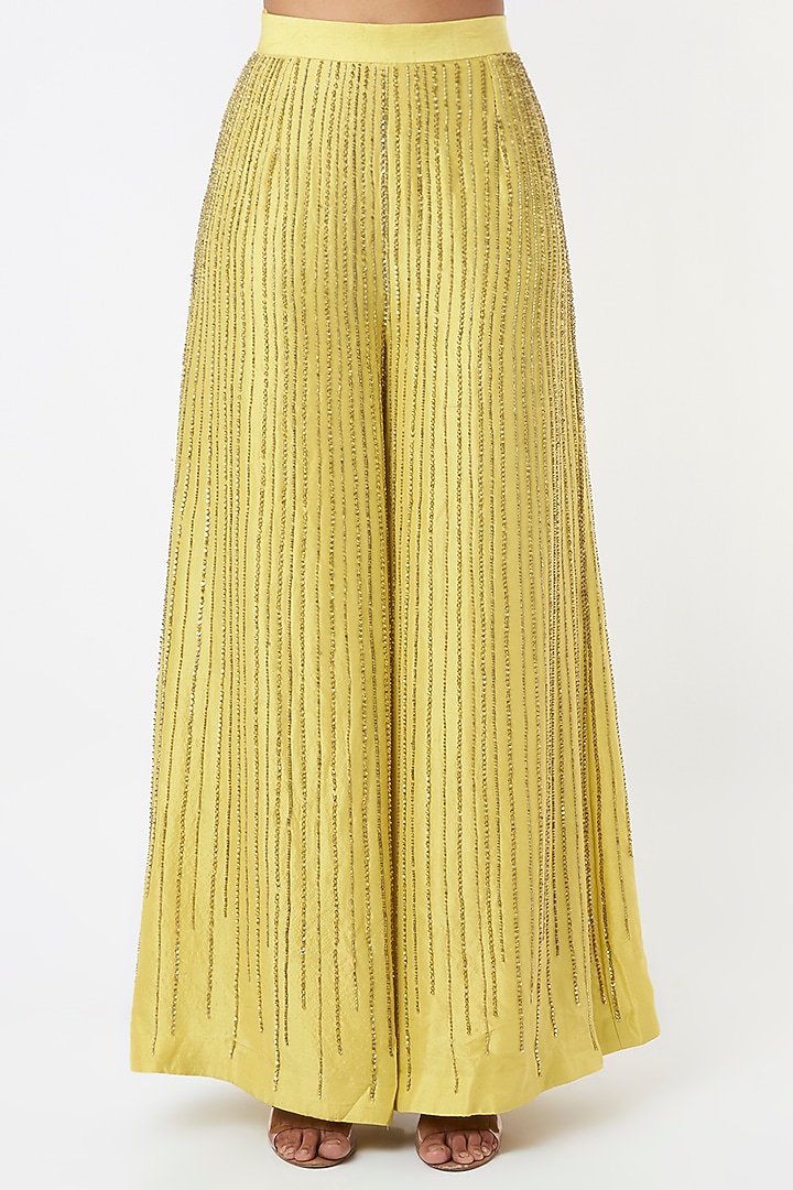 Yellow Cutwork Cape Set by Maison Blu at Pernia's Pop Up Shop