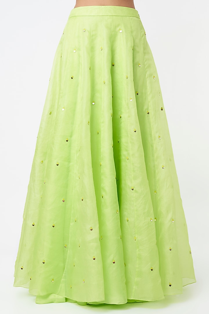 Neon Green Tasseled Jacket Set by Maison Blu at Pernia's Pop Up Shop