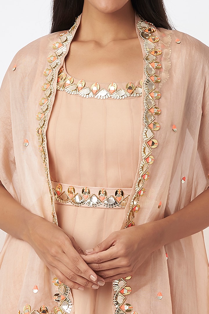 Peach Georgette Engagement Gown by Maison Blu at Pernia's Pop Up Shop
