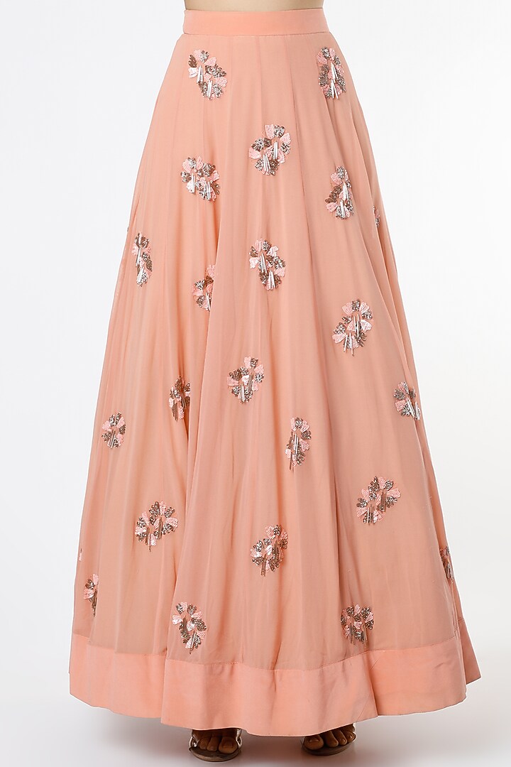 Pink Floral Embroidered Wedding Lehenga Set by Maison Blu at Pernia's Pop Up Shop