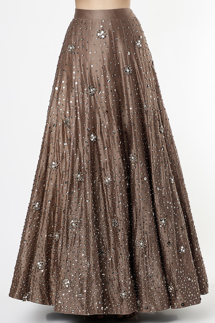 Brown Embellished Wedding Lehenga Set by Maison Blu at Pernia's Pop Up Shop