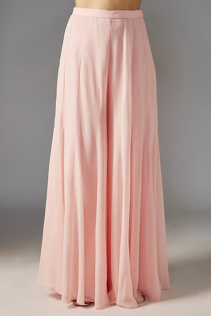 Pink Georgette Bridal Sharara Set by Maisolos at Pernia's Pop Up Shop