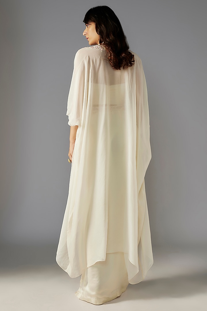 Ivory Modal Satin Skirt Set by Maisolos at Pernia's Pop Up Shop