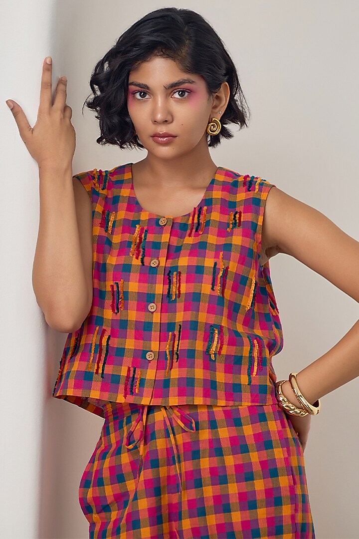 Multi-Colored Cotton Co-Ord Set by Maisolos at Pernia's Pop Up Shop