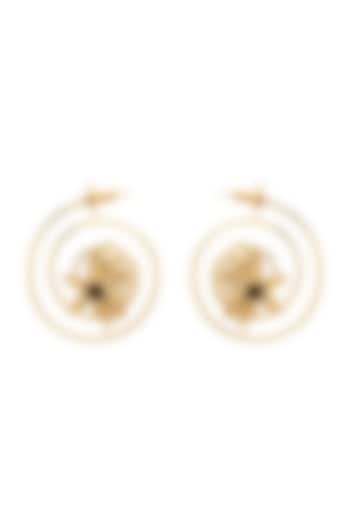 Gold Plated Hoop Earrings by Madiha Jaipur