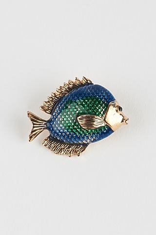 Blue Fish Brooch by Mr. Ajay Kumar