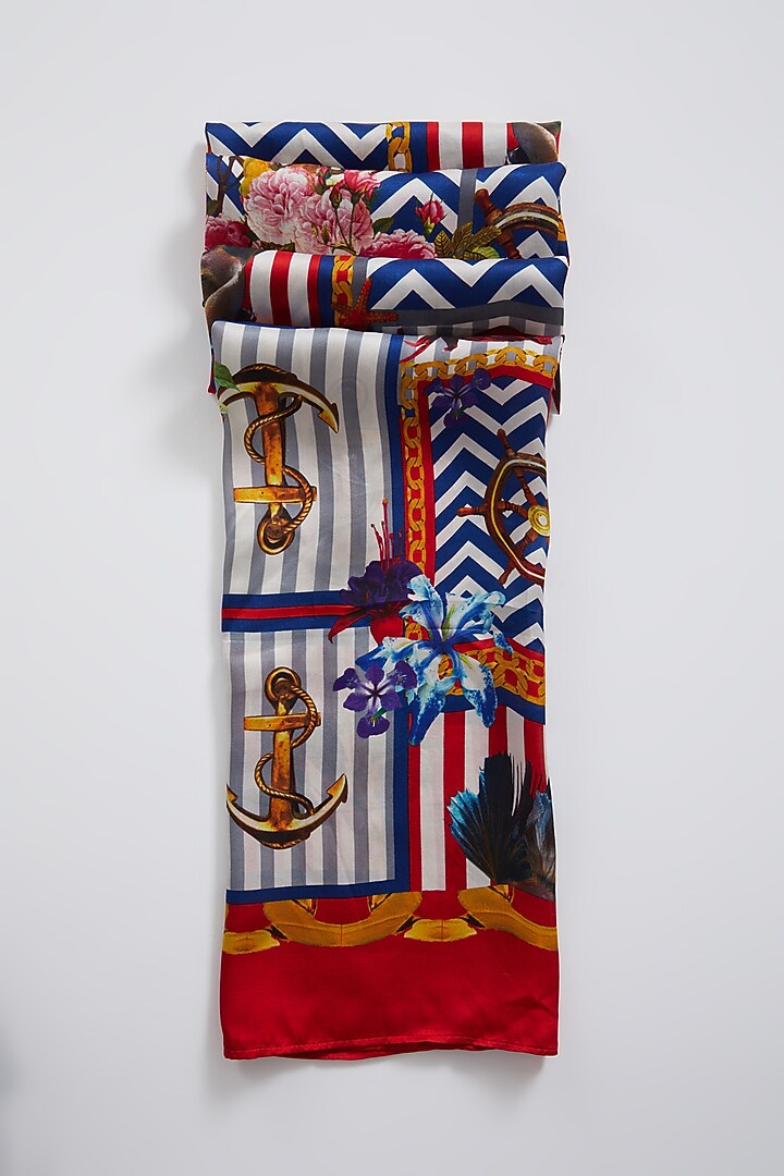 Multi Colored Striped Scarf by Mr. Ajay Kumar at Pernia's Pop Up Shop