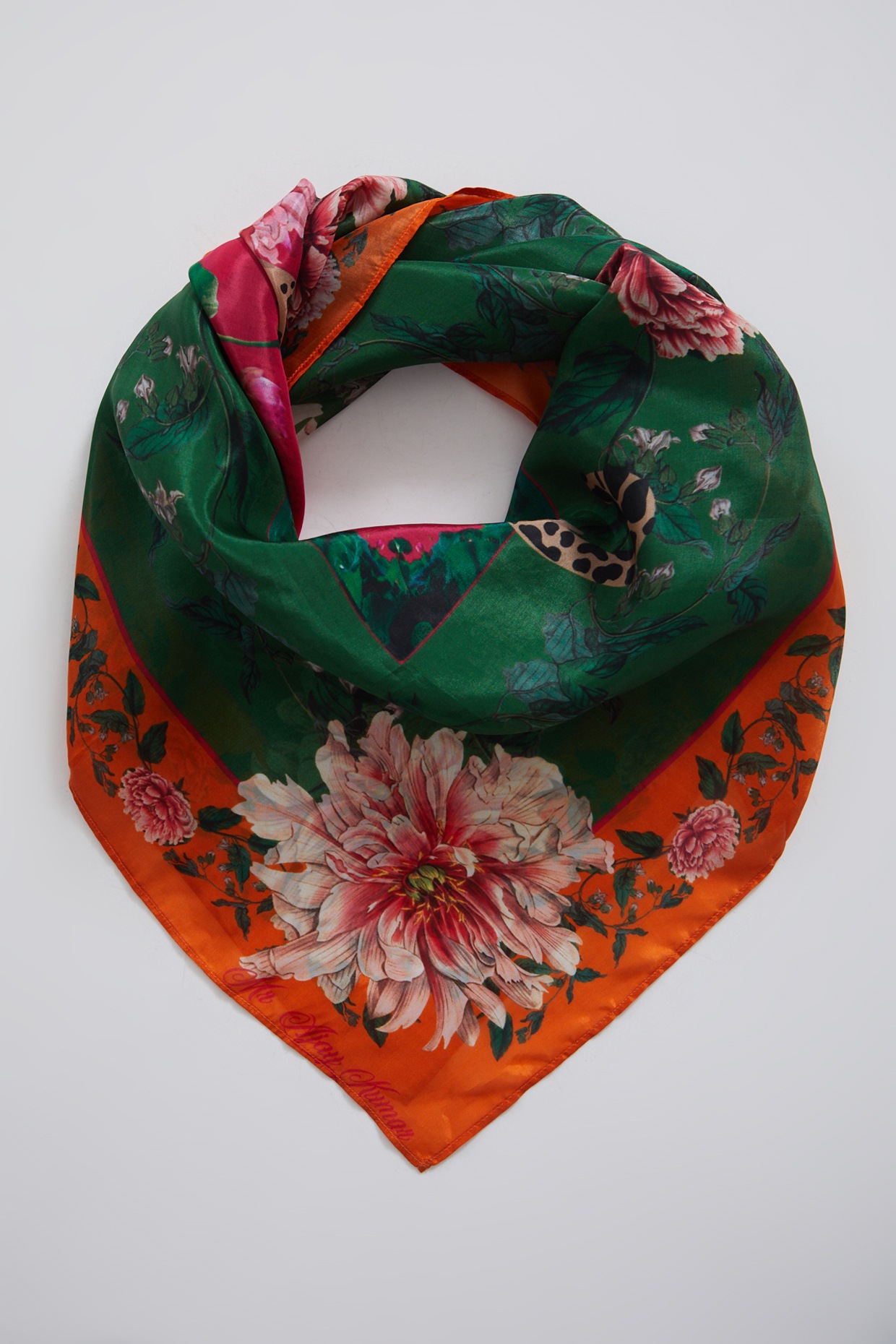 小物 MASU 21AW FUR PRINT SILK SCARF- BROWN MASU 21AW FUR PRINT SILK SCARF- BROWN（即完 21AW MASU FUR
