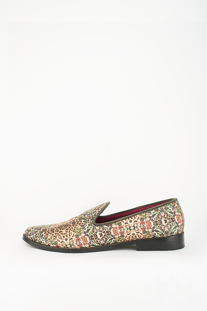 Multi Colored Animal Printed Loafers by Mr. Ajay Kumar