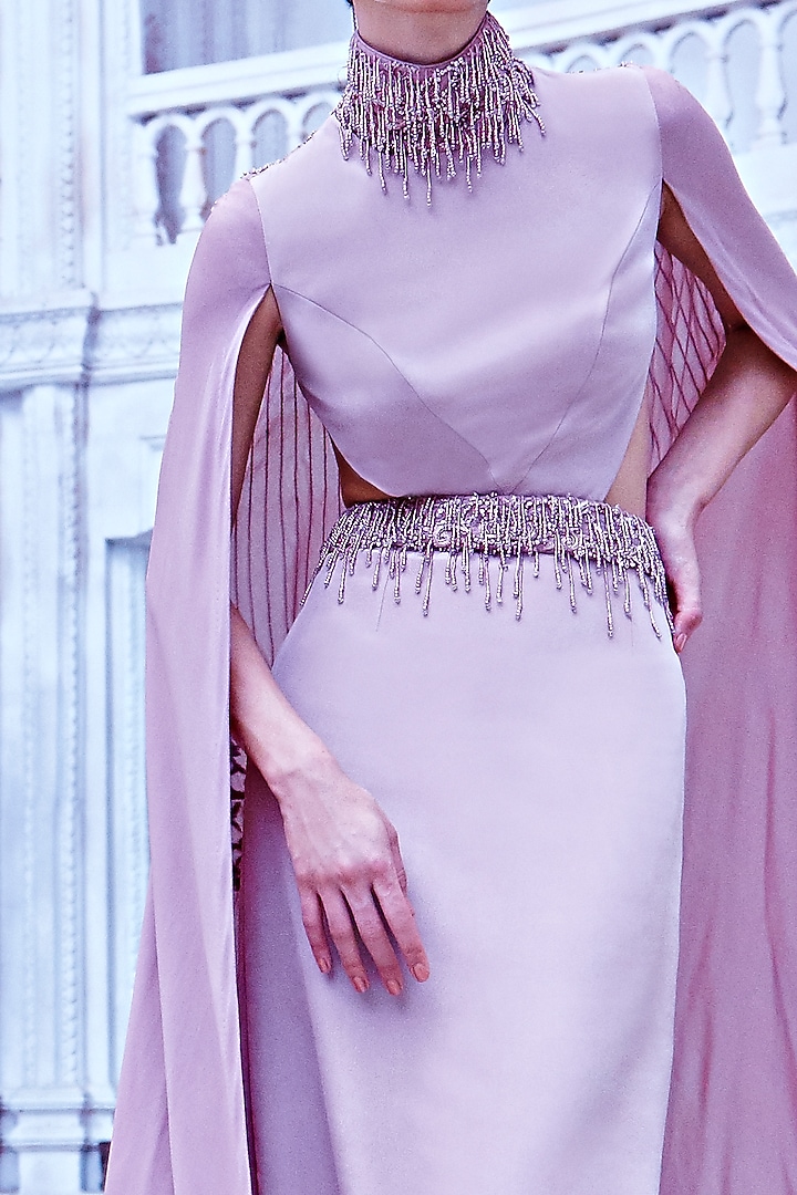 Blush Pink Bridal Gown With Handwork by Mala and Kinnary at Pernia's Pop Up Shop