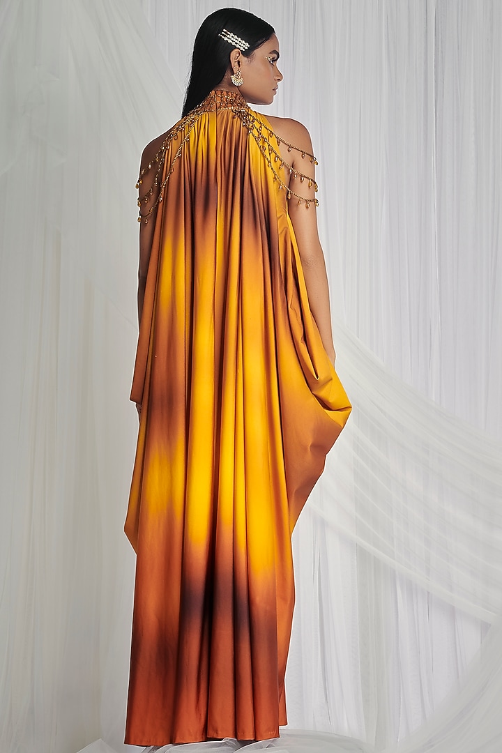 Sunkissed Embroidered Scalloped Engagement Gown by Mala and Kinnary at Pernia's Pop Up Shop