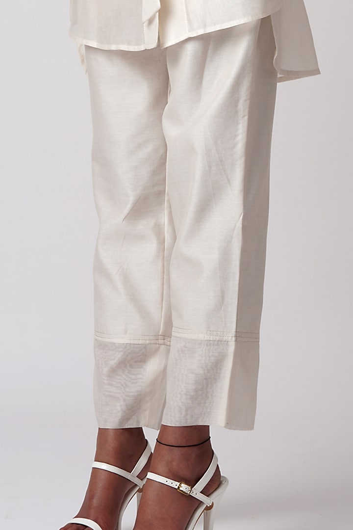 Vanilla Cotton Silk Blazer Tunic Set by MADDER MUCH at Pernia's Pop Up Shop
