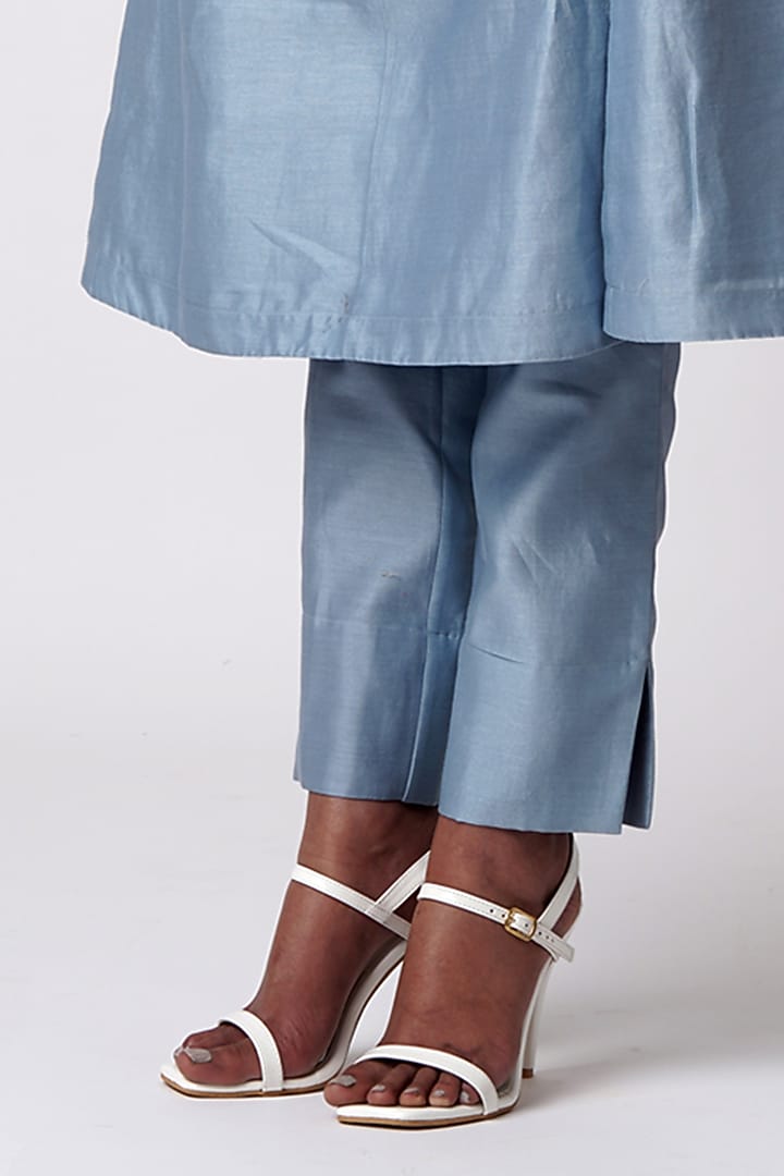 Pacific Blue Cotton Silk Tunic Set by MADDER MUCH at Pernia's Pop Up Shop