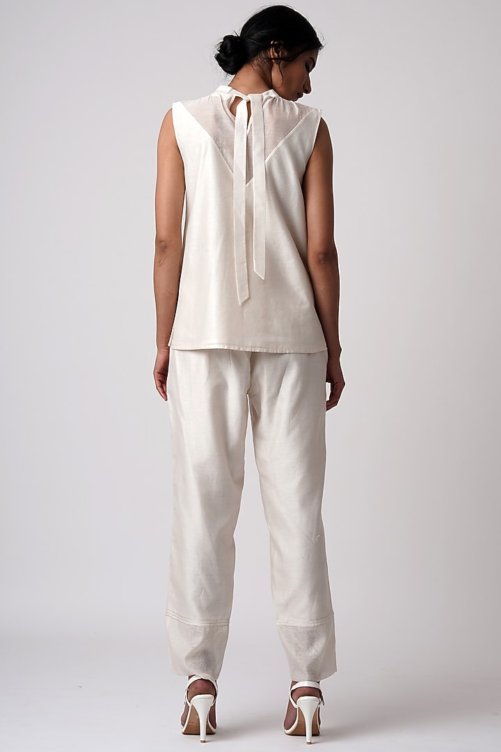 Vanilla Cotton Silk Pant Set by MADDER MUCH at Pernia's Pop Up Shop