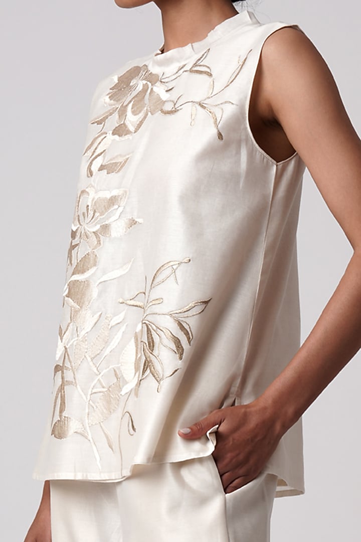 Vanilla Cotton Silk Pant Set by MADDER MUCH at Pernia's Pop Up Shop