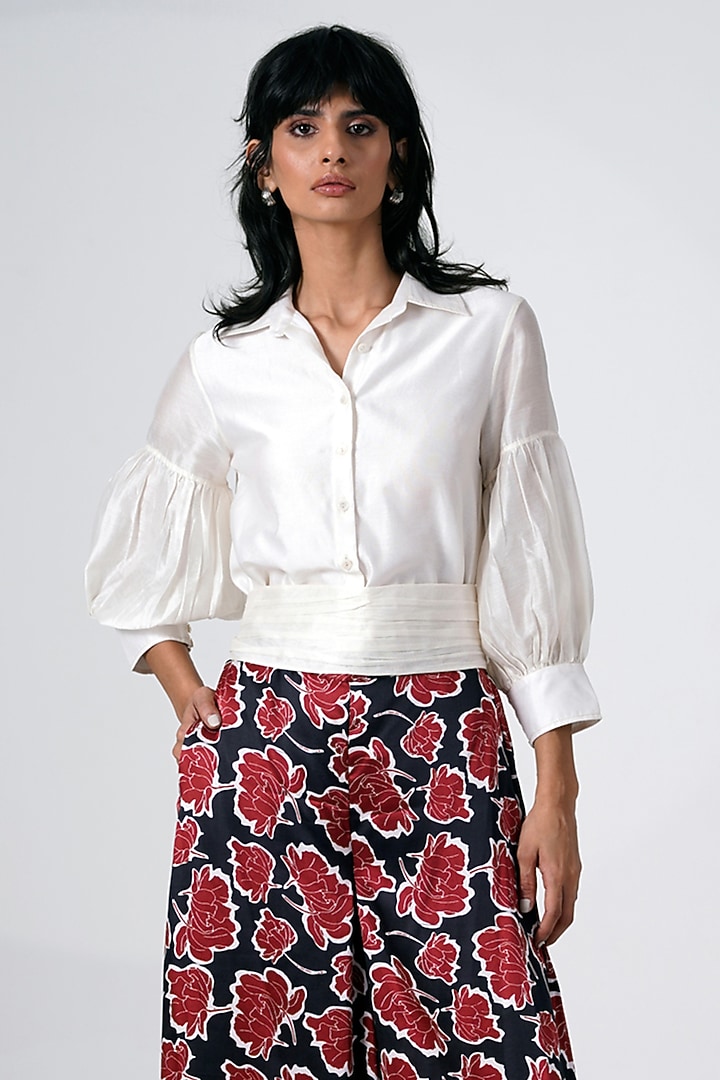 Multi-Colored Modal Satin Printed Skirt Set by MADDER MUCH at Pernia's Pop Up Shop