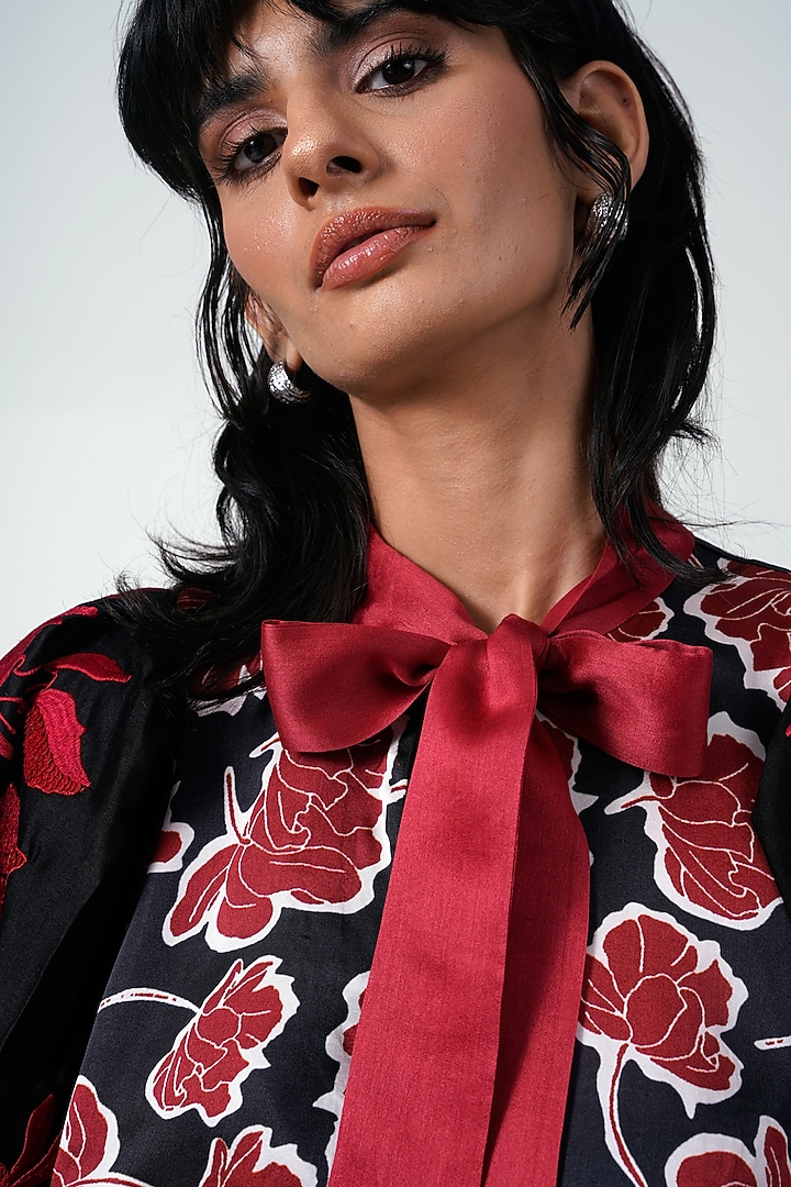 Brown Modal Satin Printed Midi Shift Vacation Dress by MADDER MUCH at Pernia's Pop Up Shop