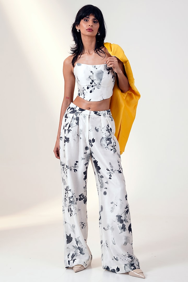 Yellow Chanderi Blazer Set by MADDER MUCH at Pernia's Pop Up Shop