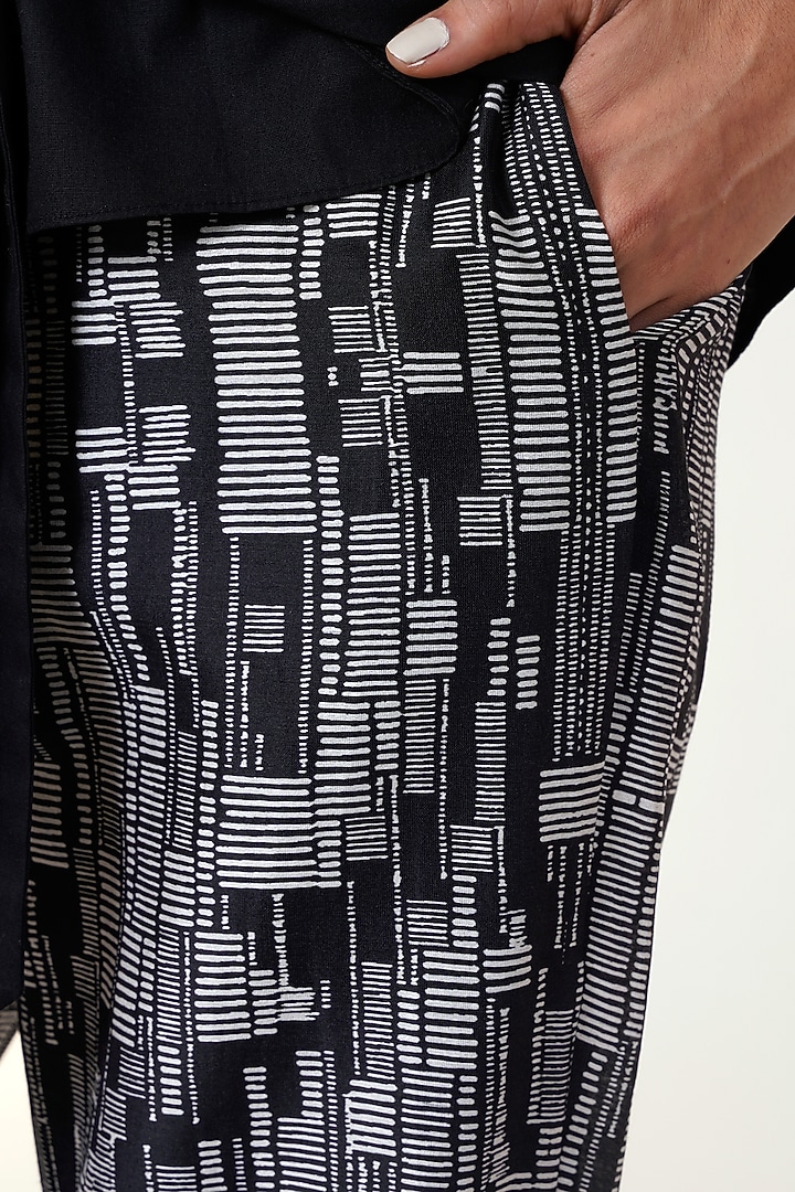 Grey Chanderi Silk Printed Pant Set by MADDER MUCH at Pernia's Pop Up Shop