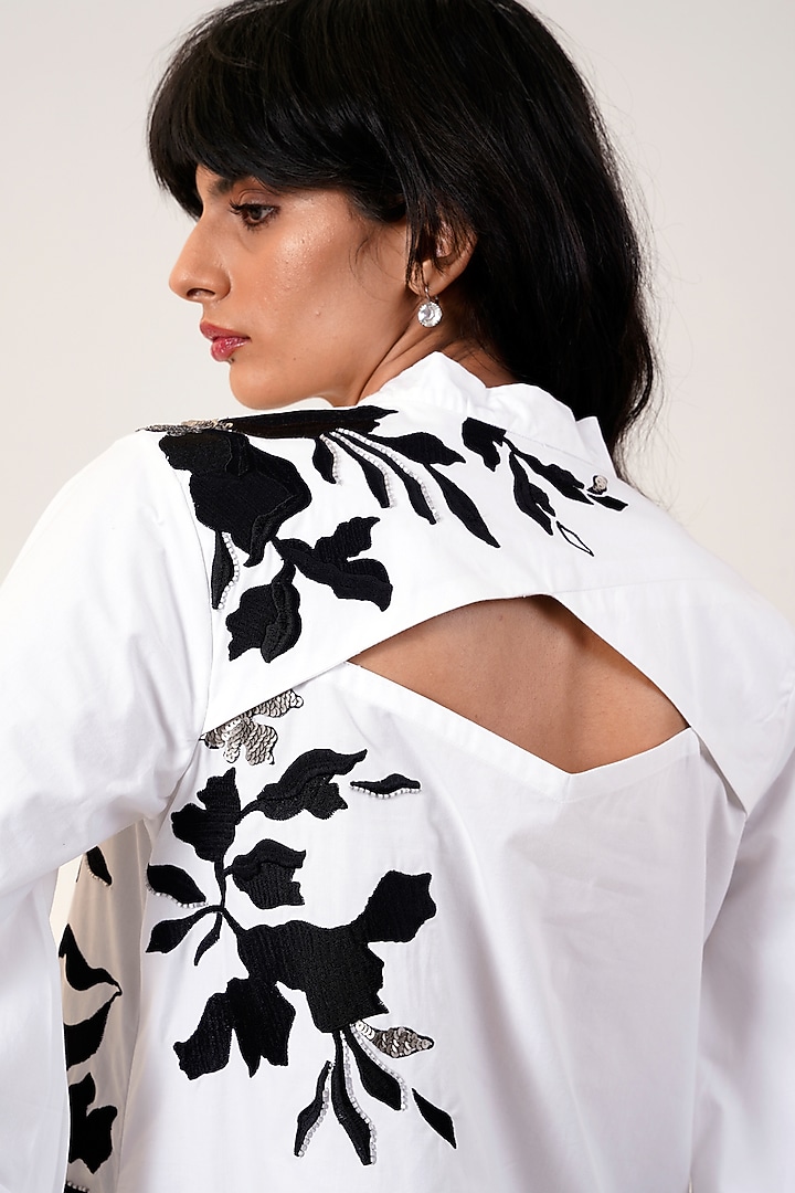 White & Black Poplin Cotton Mini Prism Summer Dress by MADDER MUCH at Pernia's Pop Up Shop