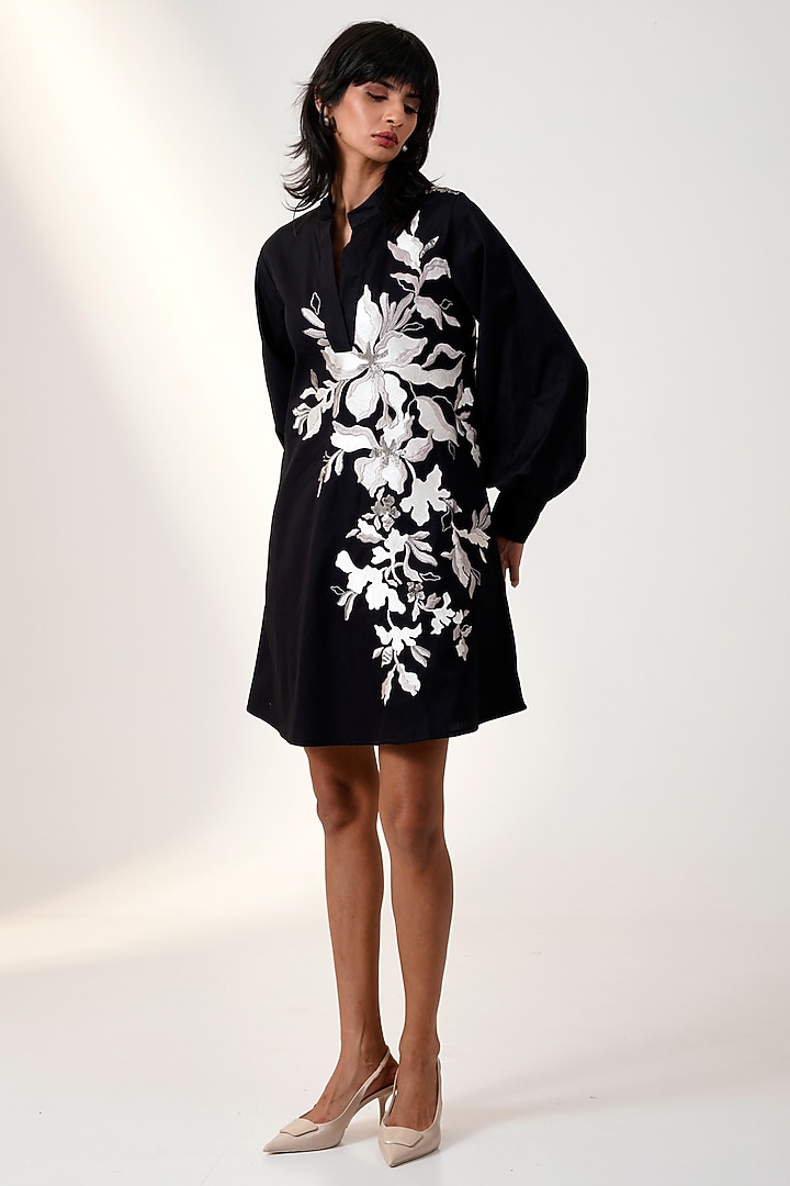 Black & White Poplin Cotton Mini Prism Summer Dress by MADDER MUCH at Pernia's Pop Up Shop