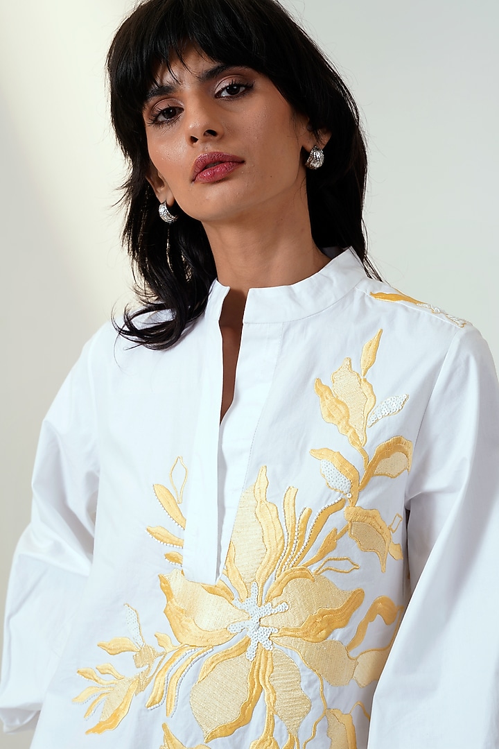 White Poplin Cotton Mini Prism Summer Dress by MADDER MUCH at Pernia's Pop Up Shop