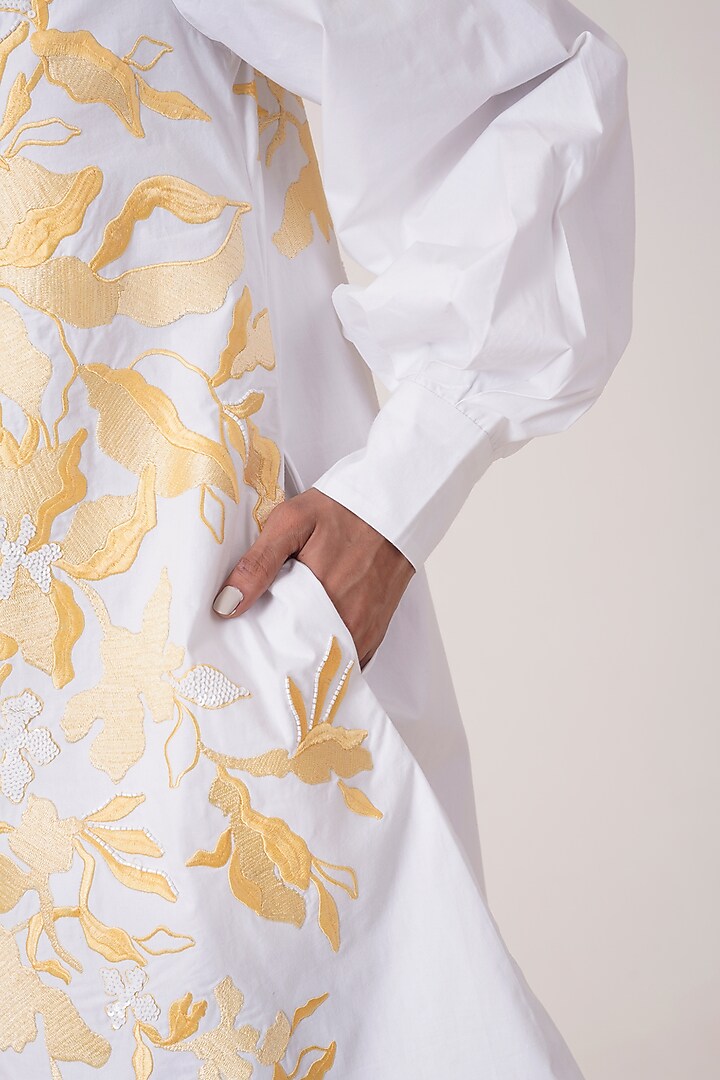 White Poplin Cotton Mini Prism Summer Dress by MADDER MUCH at Pernia's Pop Up Shop