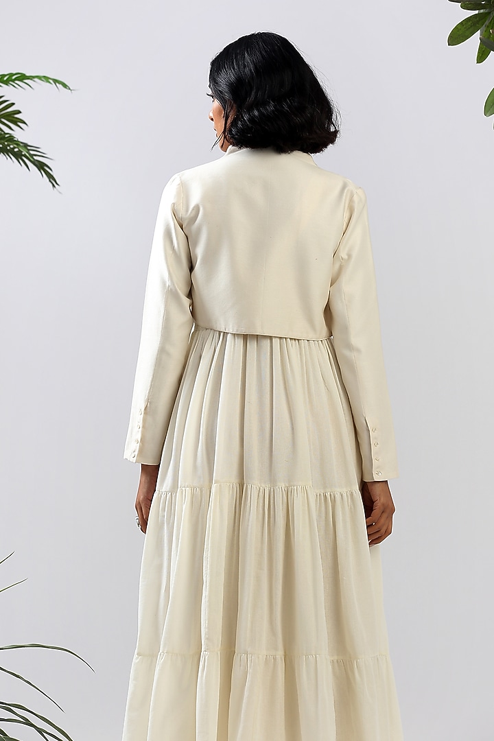 Pearl White Handloom Shrug by MADDER MUCH at Pernia's Pop Up Shop
