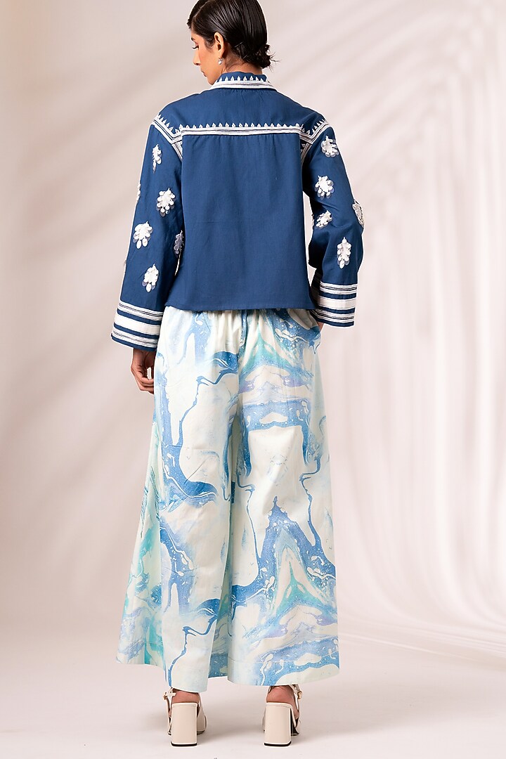 White Cotton Pleated Culotte Pant Set by MADDER MUCH at Pernia's Pop Up Shop