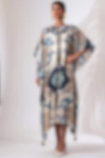 Multi-Colored Cupro Modal Silk Kaftan by MADDER MUCH at Pernia's Pop Up Shop