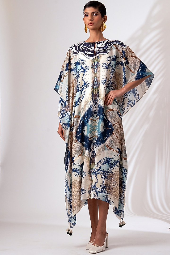 Multi-Colored Cupro Modal Silk Kaftan by MADDER MUCH at Pernia's Pop Up Shop