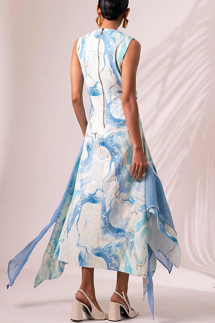 Multi-Colored Cotton Bow Midi Summer Dress by MADDER MUCH at Pernia's Pop Up Shop