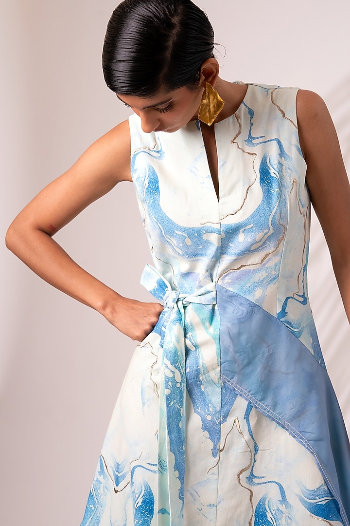 Multi-Colored Cotton Bow Midi Summer Dress by MADDER MUCH at Pernia's Pop Up Shop