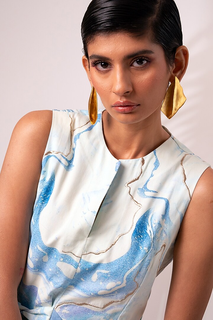 Multi-Colored Cotton Bow Midi Summer Dress by MADDER MUCH at Pernia's Pop Up Shop