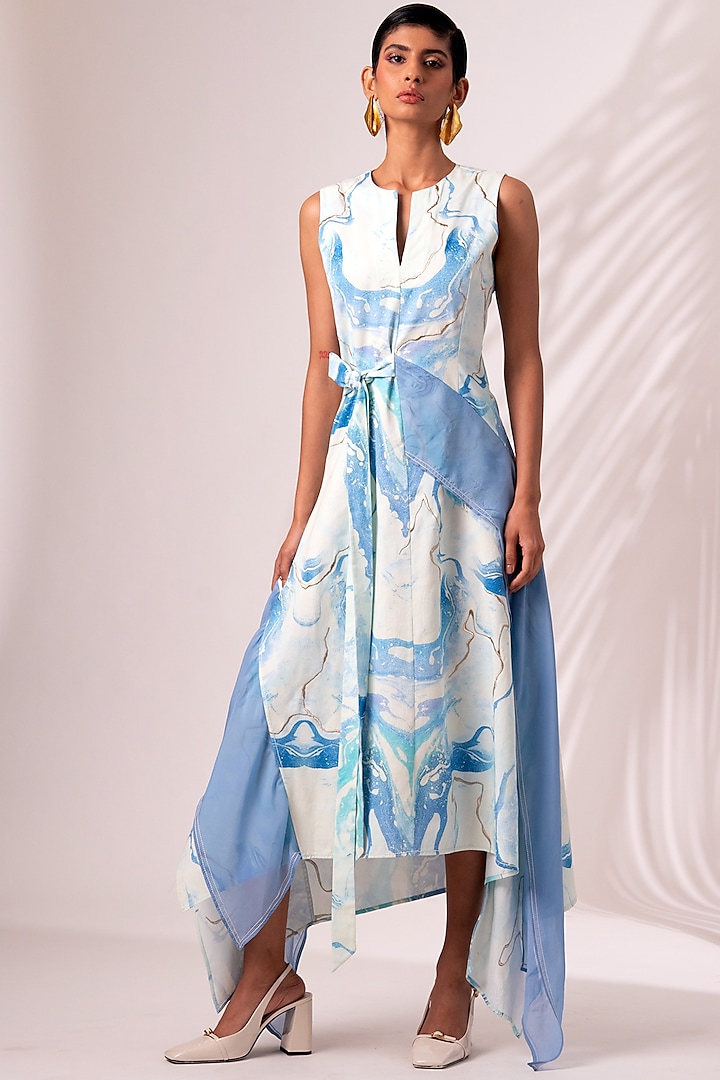 Multi-Colored Cotton Bow Midi Summer Dress by MADDER MUCH at Pernia's Pop Up Shop