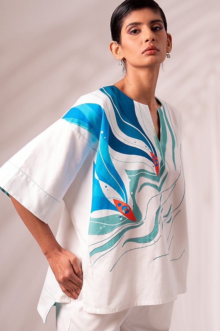 Multi-Colored Cotton Top by MADDER MUCH at Pernia's Pop Up Shop