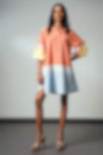 Multi-Colored Handloom Cotton Mini Summer Dress by MADDER MUCH at Pernia's Pop Up Shop