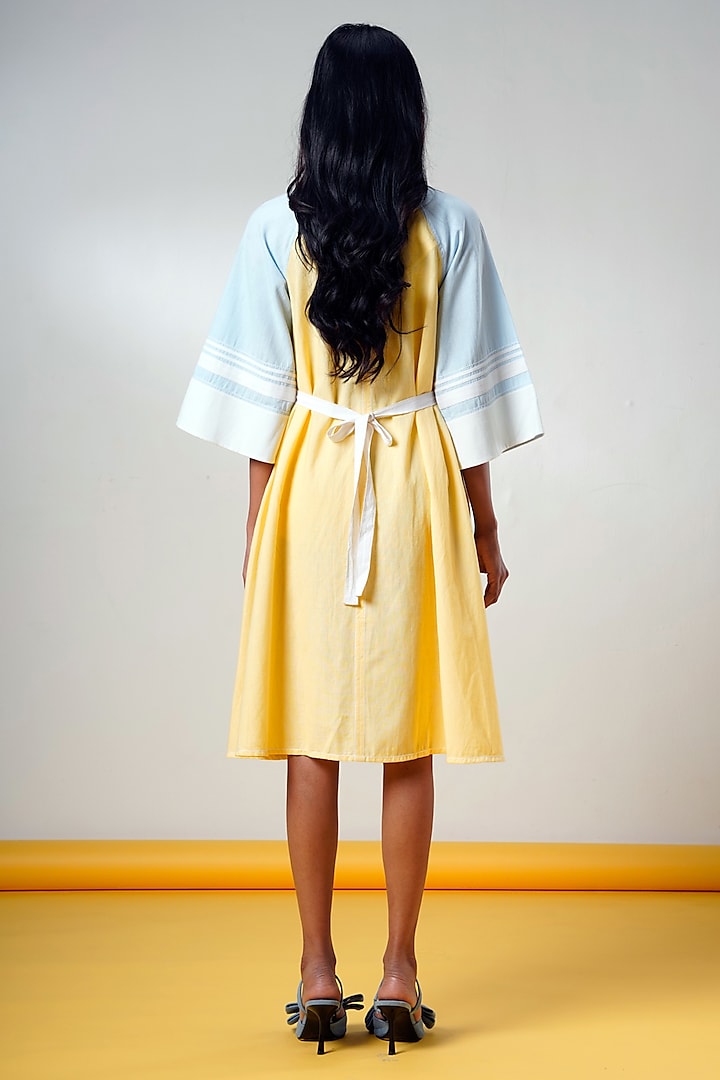 Multi-Colored Handloom Cotton Mini Summer Dress by MADDER MUCH at Pernia's Pop Up Shop
