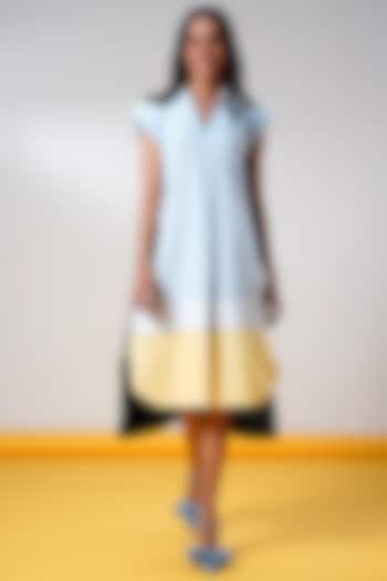 Multi-Colored Handloom Cotton Midi Summer Dress by MADDER MUCH at Pernia's Pop Up Shop