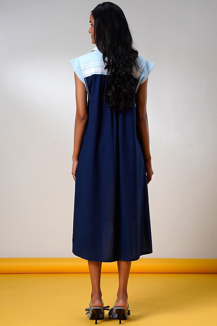 Multi-Colored Handloom Cotton Midi Summer Dress by MADDER MUCH at Pernia's Pop Up Shop