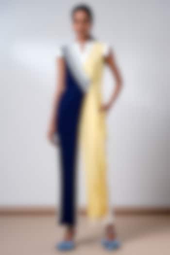 Multi-Colored Handloom Cotton Jumpsuit by MADDER MUCH at Pernia's Pop Up Shop