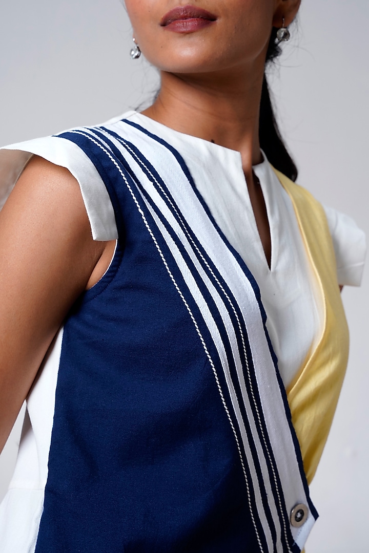 Multi-Colored Handloom Cotton Jumpsuit by MADDER MUCH at Pernia's Pop Up Shop
