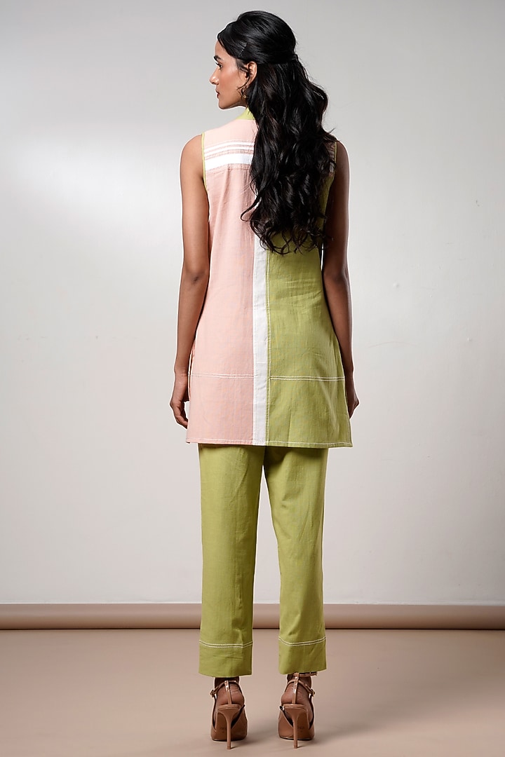 Multi-Colored Handloom Cotton Co-Ord Set by MADDER MUCH at Pernia's Pop Up Shop
