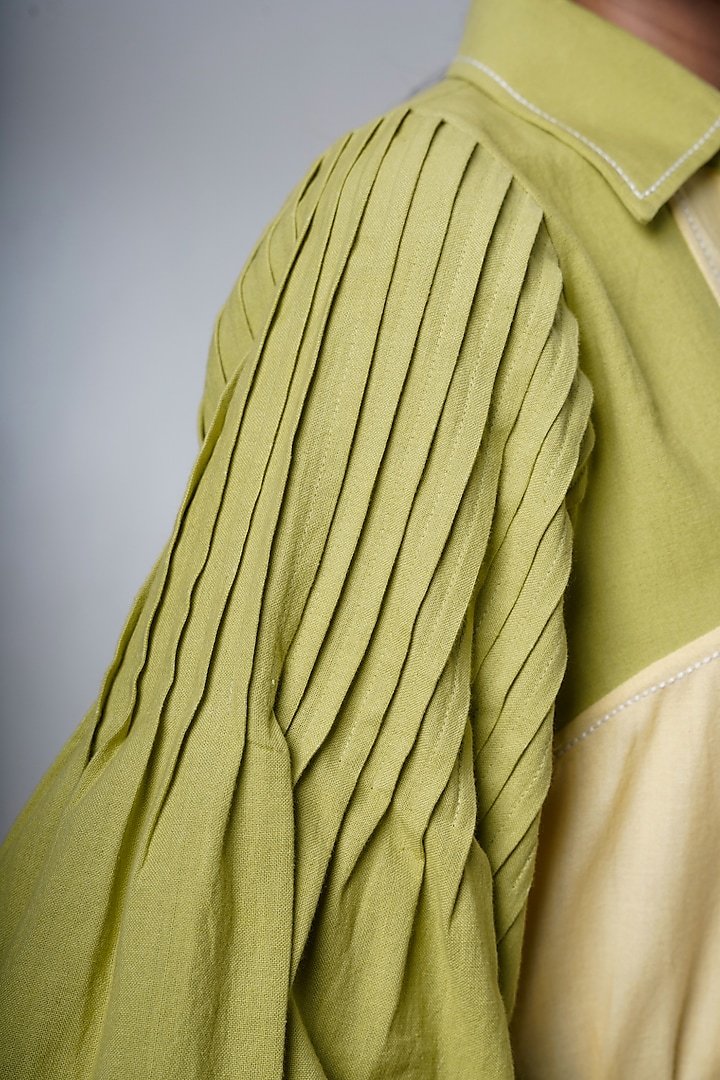 Multi-Colored Handloom Cotton Midi Vacation Dress With Belt by MADDER MUCH at Pernia's Pop Up Shop