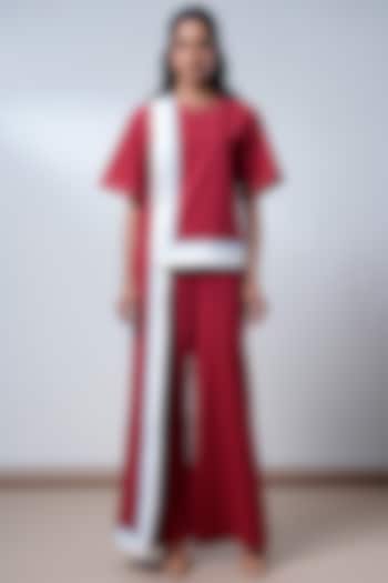 Brick Red Poplin Cotton Co-Ord Set by MADDER MUCH at Pernia's Pop Up Shop