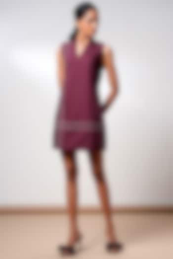 Brown Poplin Cotton Mini Summer Dress by MADDER MUCH at Pernia's Pop Up Shop