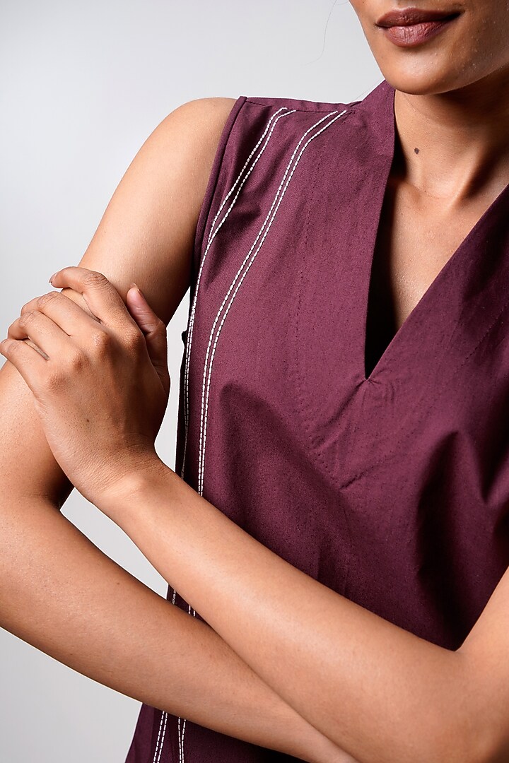 Brown Poplin Cotton Mini Summer Dress by MADDER MUCH at Pernia's Pop Up Shop