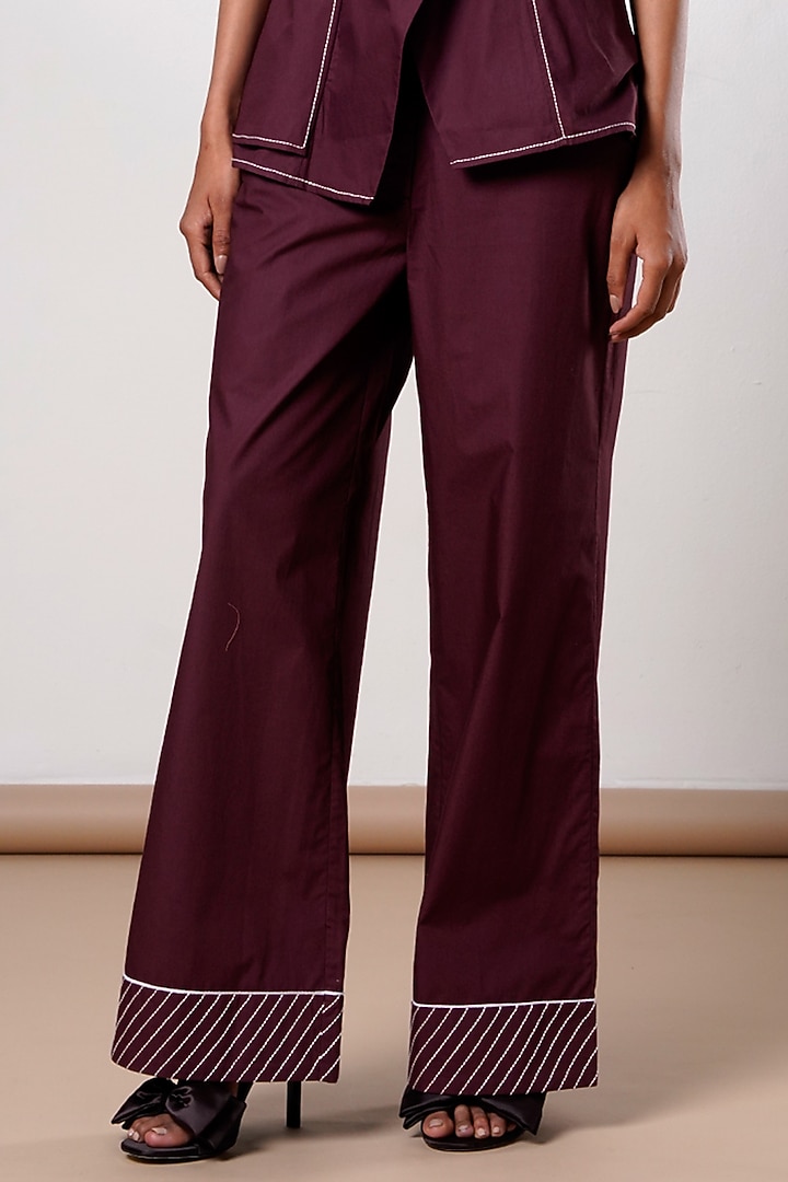 Brown Poplin Cotton Wrap Blazer Set by MADDER MUCH at Pernia's Pop Up Shop