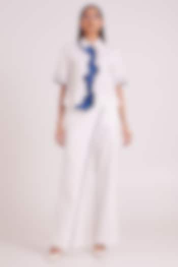 Ivory Handloom Cotton Co-Ord Set by MADDER MUCH at Pernia's Pop Up Shop